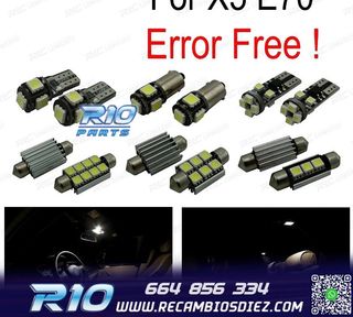 KIT 21 BOMBILLAS LED INTERIOR BMW X5 E70 07-13