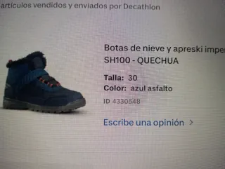 Botas nieve niño T.30 Decathlon impermeables