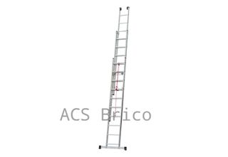 Escalera Aluminio 3x12 CUERDA - 3,44+3,44+3,44 M - 80x25mm