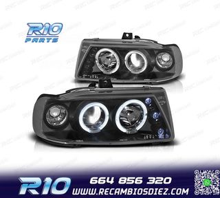 FAROS SEAT IBIZA CORDOBA 6K 93-99 OJOS ANGEL FONDO NEGRO