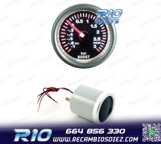 RELOJ PRESIÓN TURBO FONDO NEGRO ILUMINADO