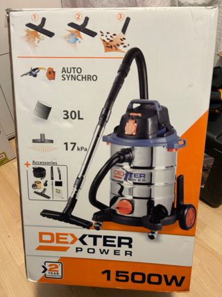 Aspirador Dexter Power 1500W para polvo y líquidos