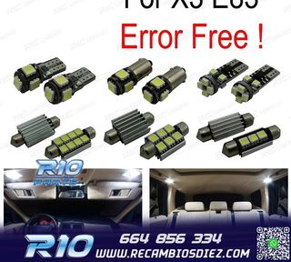 KIT 16 BOMBILLAS LED INTERIOR BMW X3 E83 04-10