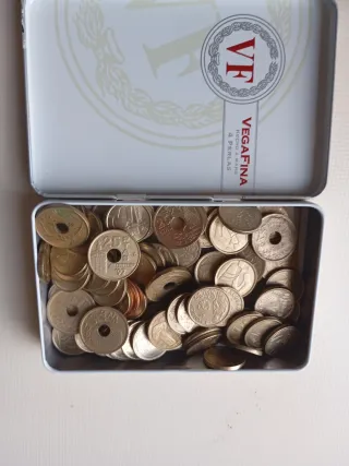 Colección 50 monedas 5 pesetas y 7 de 25