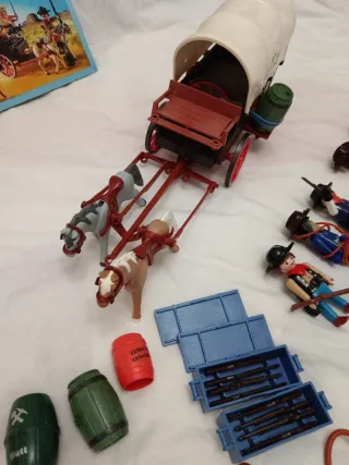 Lote Playmobil Vaqueros y Carreta 5248