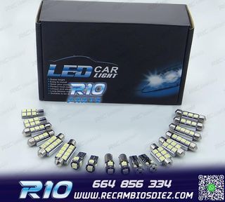 KIT 15 BOMBILLAS LED INTERIOR PARA OPEL ASTRA H OPC GTC HATC