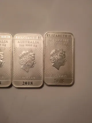 3 Onzas Rectangulares Plata 2018