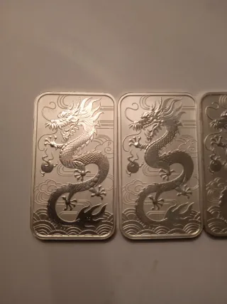 3 Onzas Rectangulares Plata 2018