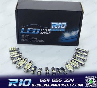 KIT 17 BOMBILLAS LED INTERIOR PARA RENAULT LAGUNA III 3 MK3