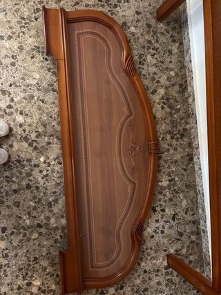 Cabecero y pie de cama madera antiguos