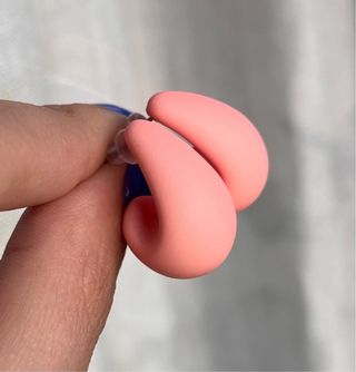 Orecchini a goccia rosa pesca