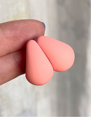 Orecchini a goccia rosa pesca