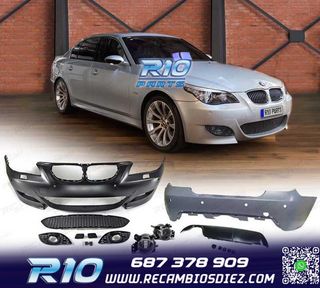 KIT CARROCERIA BMW E60 03-07 LOOK M5 PDC SRA + NIEBLAS ABS