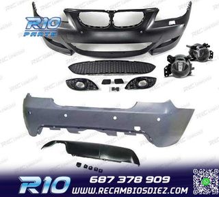 KIT CARROCERIA BMW E60 03-07 LOOK M5 PDC SRA + NIEBLAS ABS