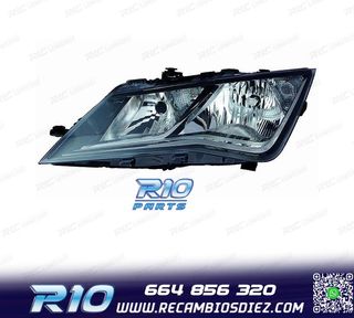 FARO IZQ PARA SEAT LEON 12-16 FONDO NEGRO