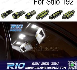 KIT 14 BOMBILLAS LED INTERIOR PARA FIAT STILO 192 01-07