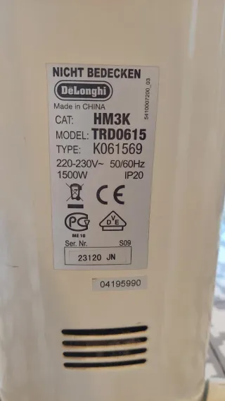 Estufa DeLonghi Aceite 1500W