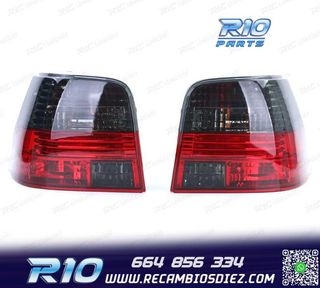 PILOTOS VOLKSWAGEN VW GOLF 4 ROJO AHUMADO