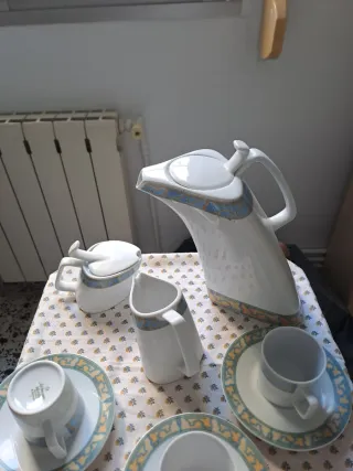 Juego de café porcelana 7 tazas