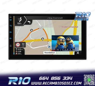 RADIO GPS ANDROID 12 HD TACTIL BLUETOOTH USB SD
