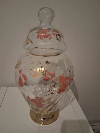 Tibor Jarra de Cristal Decorada