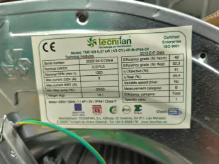 Extractor Caracola 9/9 1/2 CV Tecnic