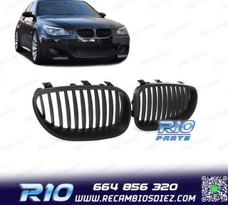 PARRILLAS BMW E60 E61 03-10 NEGRO MATE
