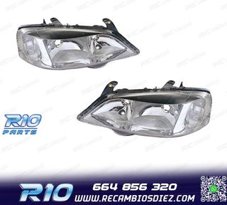 FAROS PARA OPEL ASTRA G 98-04 FONDO CROMO