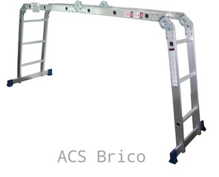 Escalera Multisusos Aluminio Profesional 4x3 Peldaños Plataforma - 10086