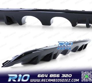 DIFUSOR VOLKSWAGEN VW GOLF 6 08-12 NEGRO BRILLO DOBLE SALIDA