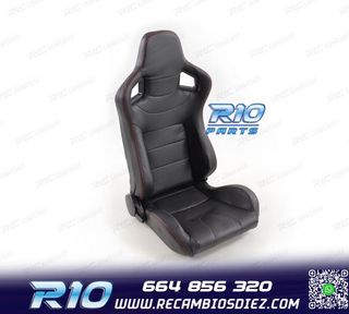 ASIENTO DEPORTIVO CARBONO SEMI BAQUET LOOK RS NEGRO