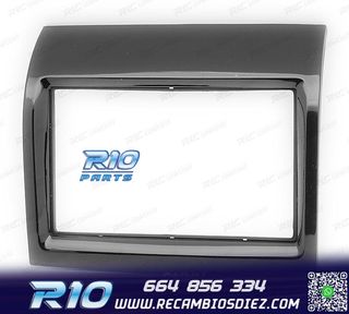 MARCO NEGRO BRILLO RADIO 2-DIN PARA CITROEN JUMPER PEUGEOT B