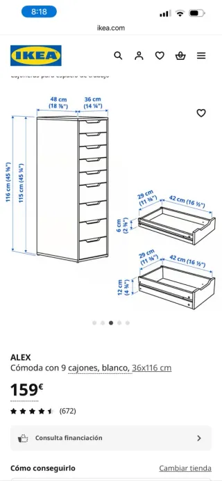 Urgente! Cajonera con ruedas blanca Nueva!