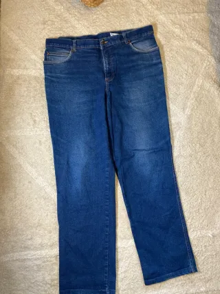 Jeans Vaqueros Rectos Vintage Azules