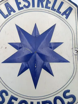 ANTIGUA PLACA LA ESTRELLA SEGUROS
