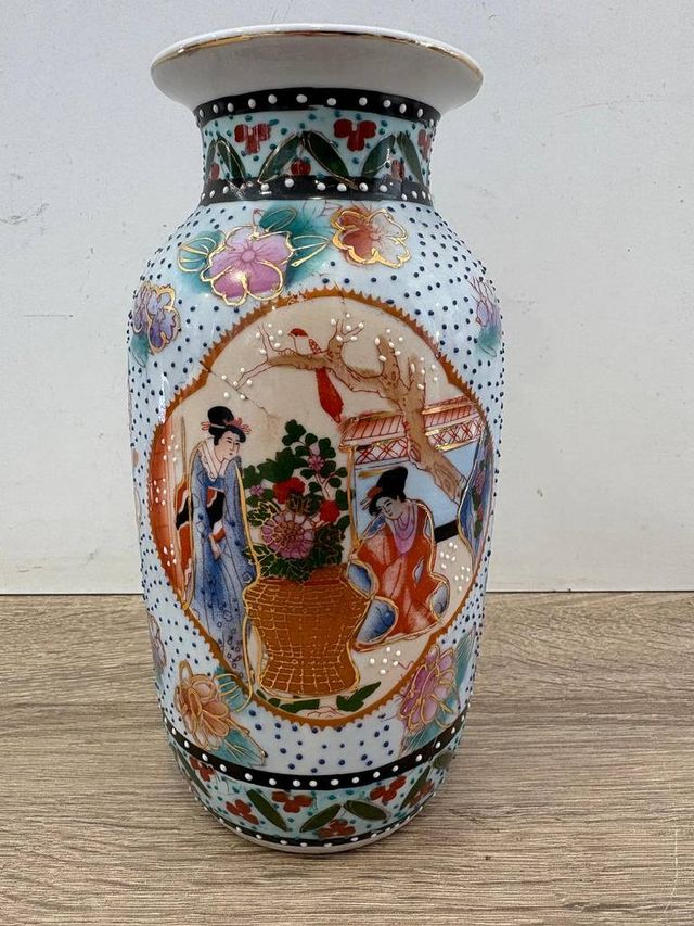 JARRÓN DE CERÁMICA DECORADO