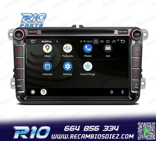RADIO GPS ANDROID 11 PARA VOLKSWAGEN VW SEAT SKODA CARPLAY F