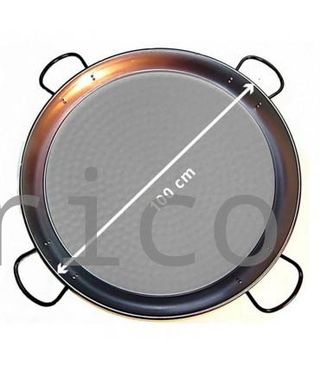 Paellera de Acero Pulido 100 cm - 85 Personas