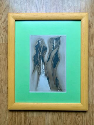 2 Cuadros Originales Marco Madera