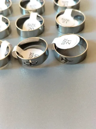 Lote anillos tallas 17, 18, 19, 20, 21