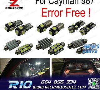 KIT 19 BOMBILLAS LED INTERIOR PARA PORSCHE CAYMAN 987 05-12