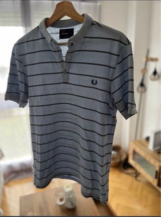 Polo Fred Perry Rayas Azul Talla M