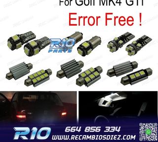 KIT 15 BOMBILLAS LED INTERIOR PARA VOLKSWAGEN VW GOLF 4 MK4
