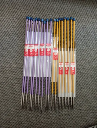 Lote agujas de tejer diferentes numeración