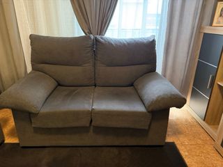 Sofá 3+2 plazas gris tela