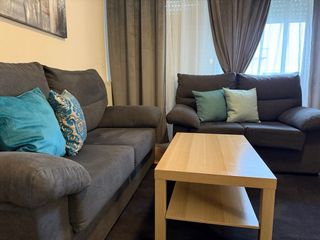 Sofá 3+2 plazas gris tela