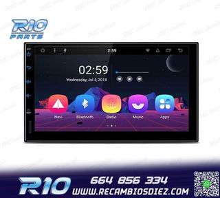 RADIO GPS ANDROID 8.1 7" OCTA-CORE 2DIN MULTIMEDIA PANTALLA