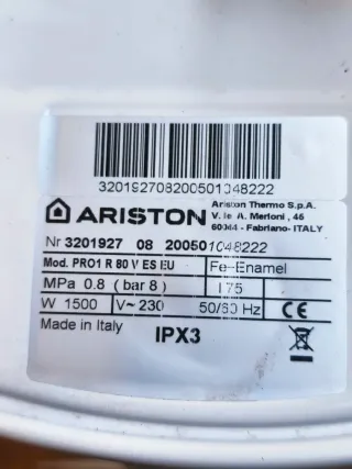 Termo elettrico per acqua Ariston