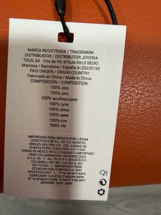 Anilla pañuelo Tous dorada original