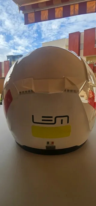 Casco de moto LEM blanco